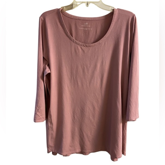 J. Jill Tops - J Jill luxe supima A line tunic 3/4 sleeves pink Large